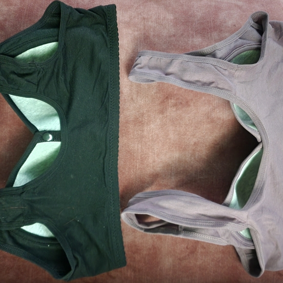 Cotton Lavender with Flowers Front Closure Bra 36C - Picture 7 of 11